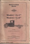 Model A1 A2 instruction book front cover