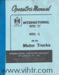 Model H or 21 operators manual Cover page 00