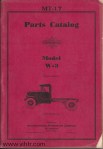 Model W3 parts catalog Page 00 front cover