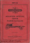 MT-12 parts catalog six speed special page 00 front cover